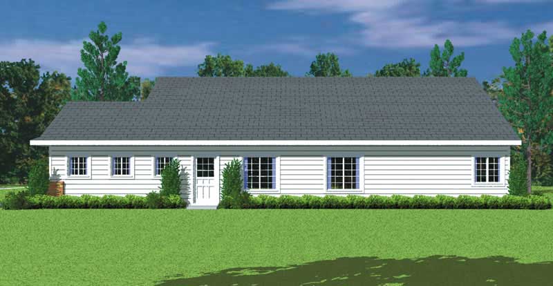 Home Plan Right Elevation of this 3-Bedroom,1676 Sq Ft Plan -137-1217