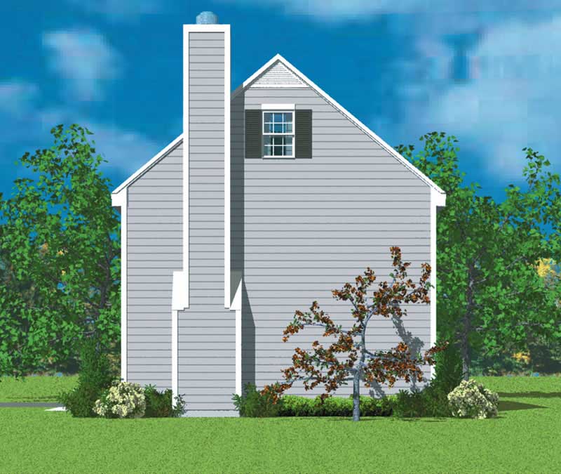 Home Plan Right Elevation of this 3-Bedroom,1418 Sq Ft Plan -137-1219