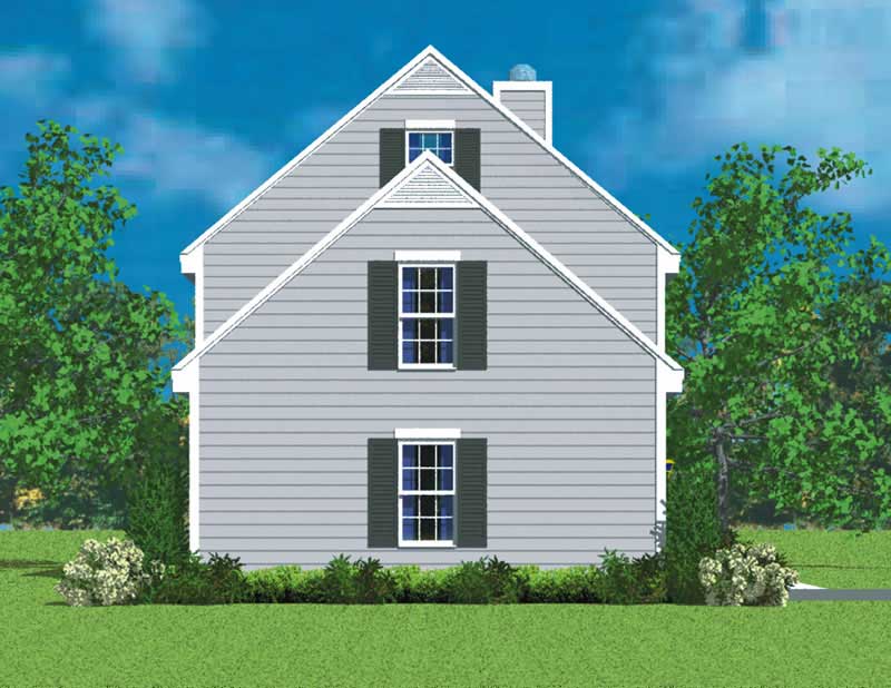 Home Plan Left Elevation of this 3-Bedroom,1418 Sq Ft Plan -137-1219