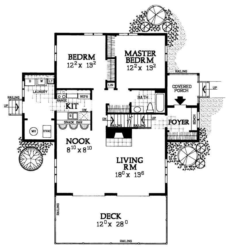 Floor Plan First Story of Contemporary Plan #137-1226