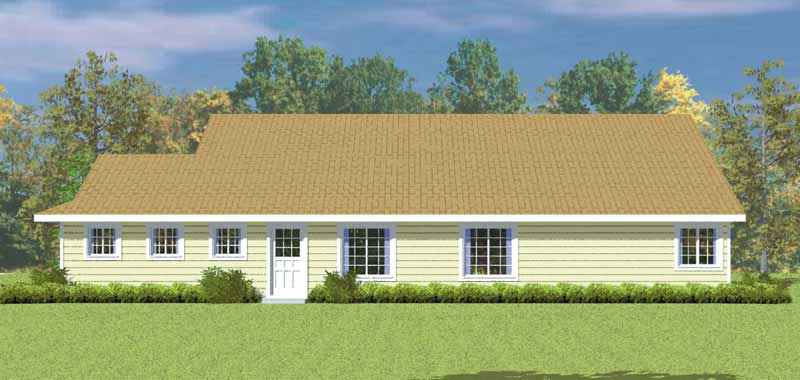 Home Plan Right Elevation of this 3-Bedroom,1676 Sq Ft Plan -137-1227