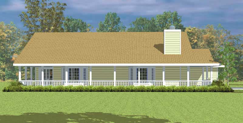 Home Plan Left Elevation of this 3-Bedroom,1676 Sq Ft Plan -137-1227