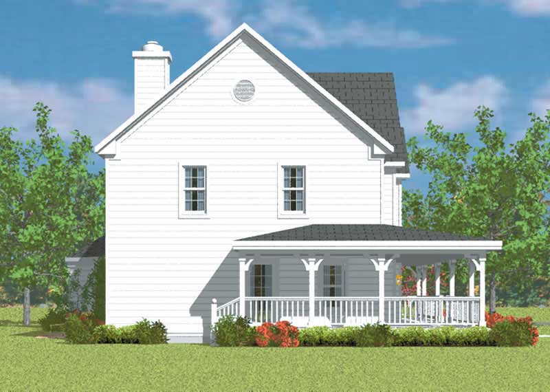 Home Plan Left Elevation of this 4-Bedroom,2290 Sq Ft Plan -137-1236