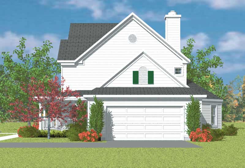 Home Plan Right Elevation of this 4-Bedroom,2290 Sq Ft Plan -137-1236
