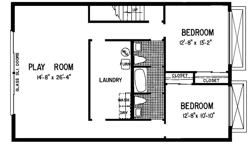 Floor Plan Second Story of Contemporary Plan #137-1251