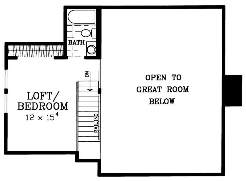 Floor Plan Second Story of Country Plan #137-1252