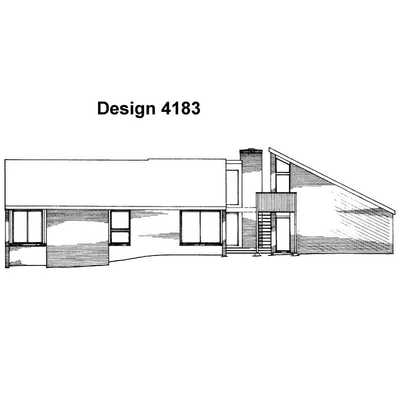 Home Plan Rear Elevation of this 4-Bedroom,1885 Sq Ft Plan -137-1255