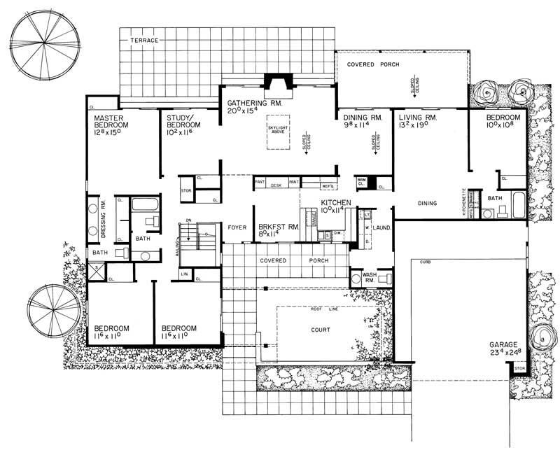 Floor Plan First Story of Contemporary Plan #137-1268