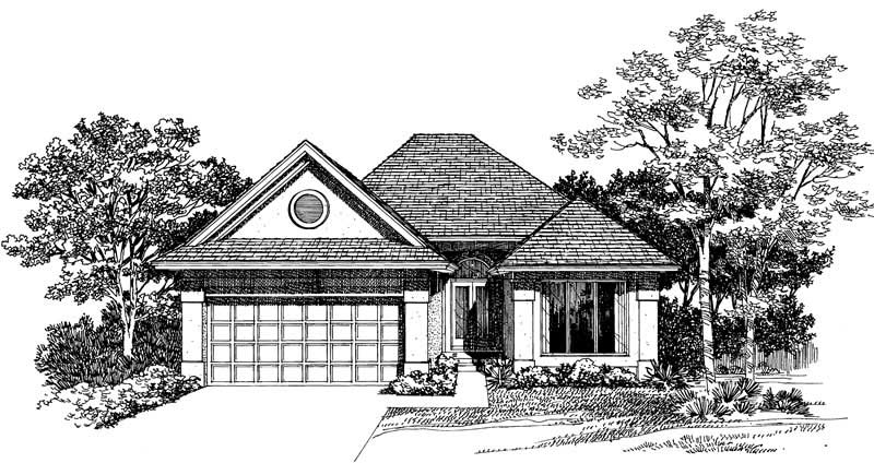 Front View of this 2-Bedroom, 1441 Sq Ft Plan - 137-1275