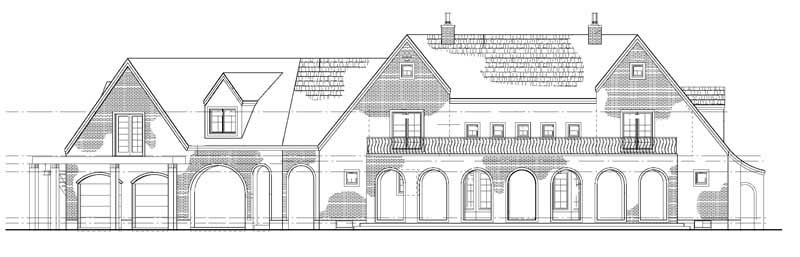Home Plan Rear Elevation of this 5-Bedroom,2403 Sq Ft Plan -137-1278