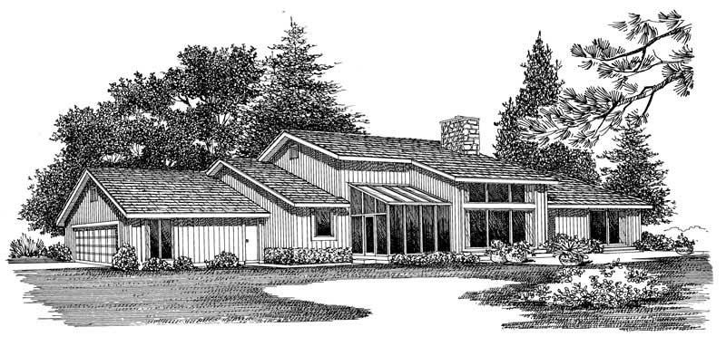 Front View of this 3-Bedroom, 1824 Sq Ft Plan - 137-1281