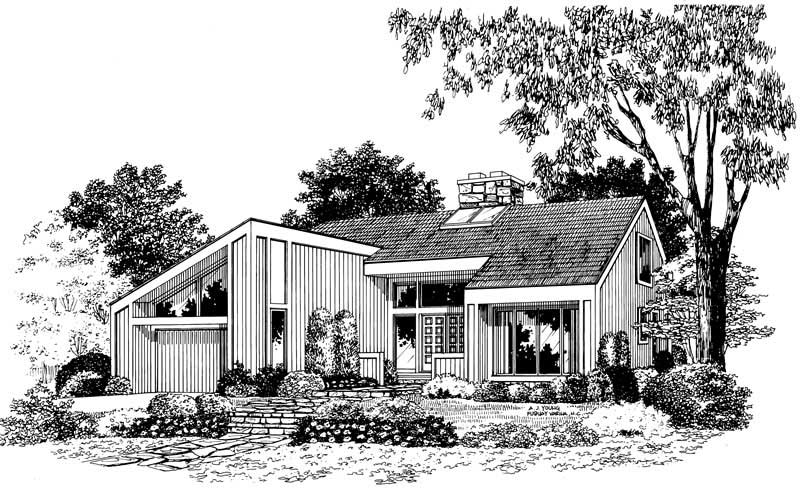 Contemporary home (ThePlanCollection: Plan #137-1284)