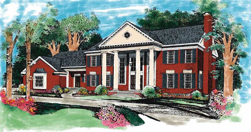 Colonial home (ThePlanCollection: Plan #137-1286)