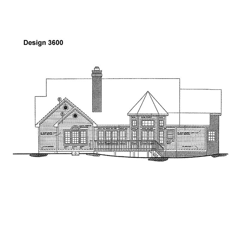 Home Plan Rear Elevation of this 2-Bedroom,2258 Sq Ft Plan -137-1289