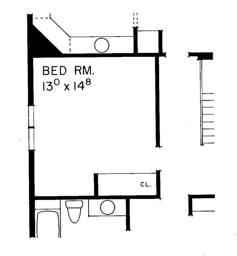 Floor Plan Bonus Room of Mediterranean Plan #137-1294