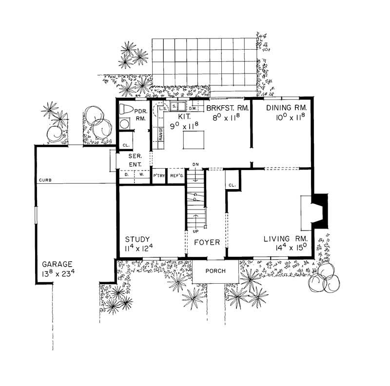 Floor Plan First Story of Cape Cod Plan #137-1296