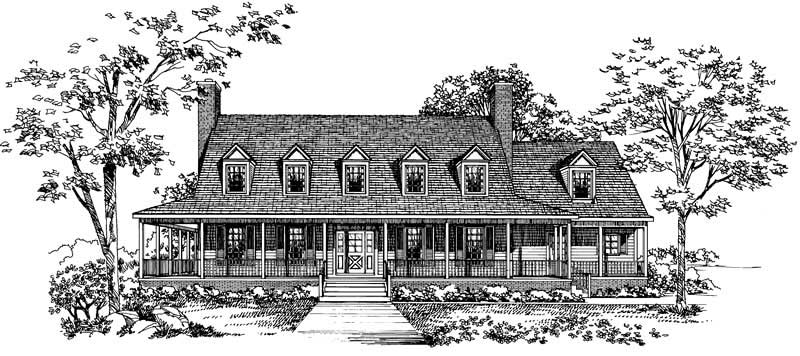Front View of this 4-Bedroom, 3818 Sq Ft Plan - 137-1304