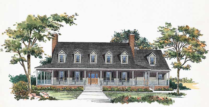 Front View of this 4-Bedroom, 3818 Sq Ft Plan - 137-1304