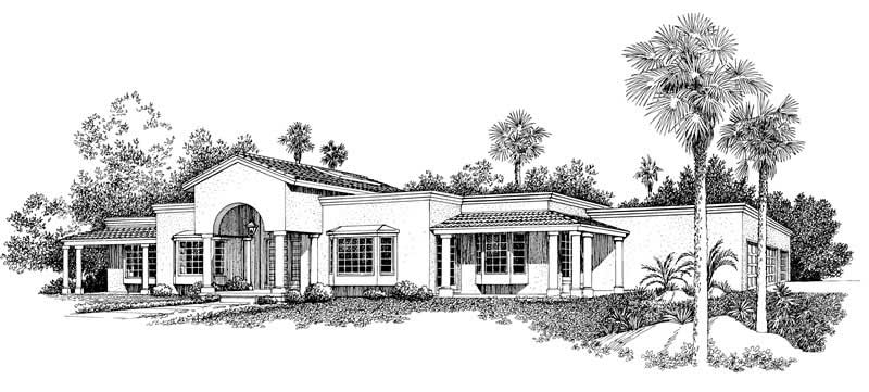 Front View of this 3-Bedroom, 2784 Sq Ft Plan - 137-1306