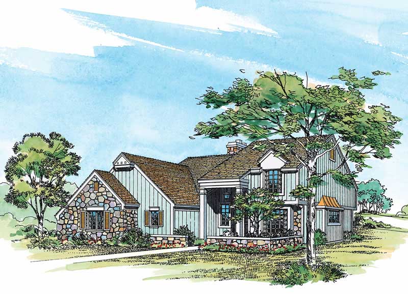 Country home (ThePlanCollection: Plan #137-1313)