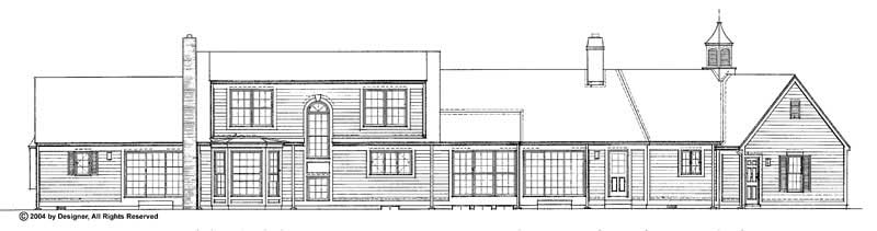 Home Plan Rear Elevation of this 3-Bedroom,3082 Sq Ft Plan -137-1319