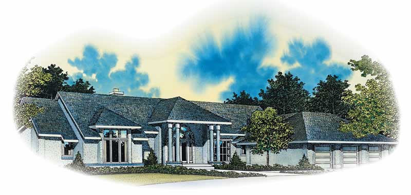 Mediterranean home (ThePlanCollection: Plan #137-1329)