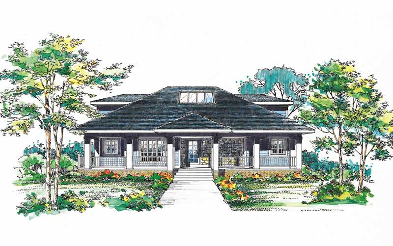Home Plan Front Elevation of this 3-Bedroom,2208 Sq Ft Plan -137-1332