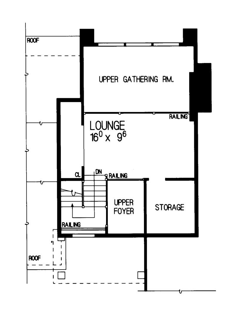 Floor Plan Second Story of Contemporary Plan #137-1333