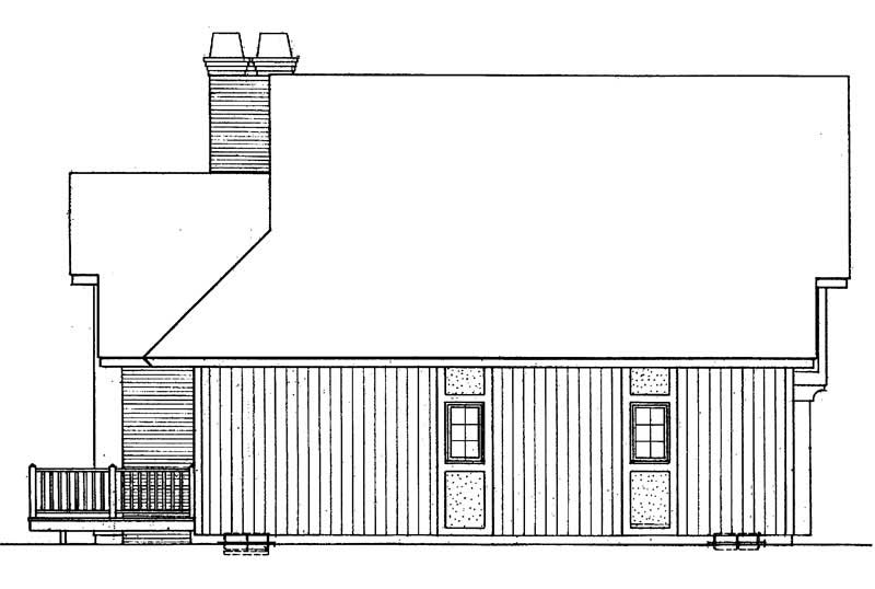 Home Plan Rear Elevation of this 3-Bedroom,1805 Sq Ft Plan -137-1334