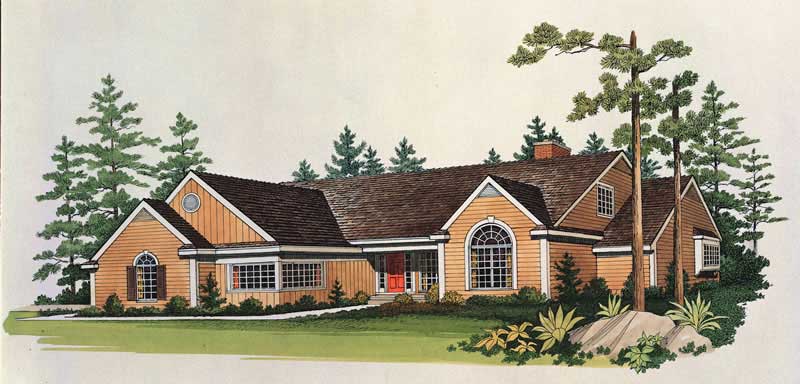 Country home (ThePlanCollection: Plan #137-1335)