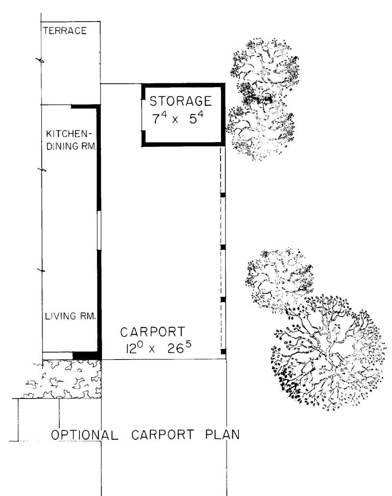 Floor Plan First Story of Ranch Plan #137-1336