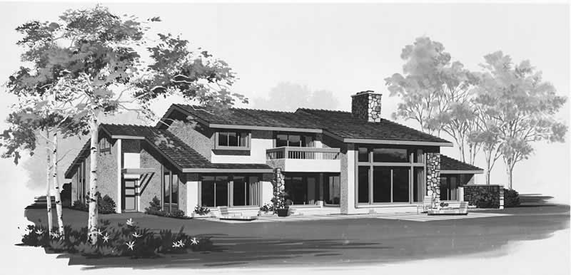 Front View of this 3-Bedroom, 3390 Sq Ft Plan - 137-1342