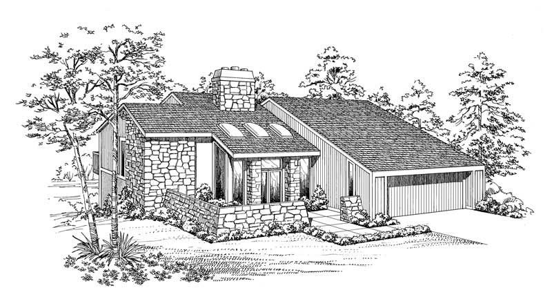 Contemporary home (ThePlanCollection: Plan #137-1345)