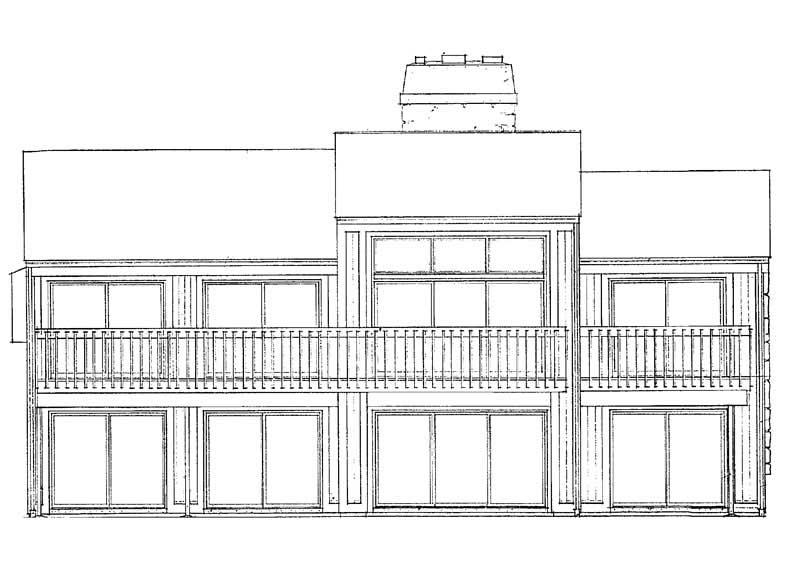 Floor Plan First Story of Contemporary Plan #137-1345