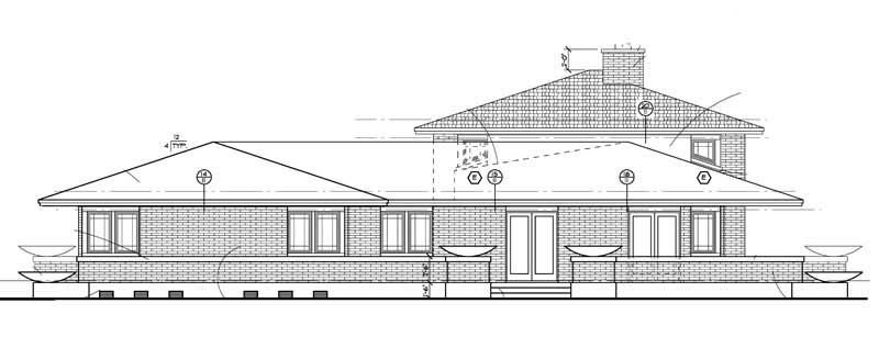 Home Plan Left Elevation of this 4-Bedroom,3278 Sq Ft Plan -137-1347