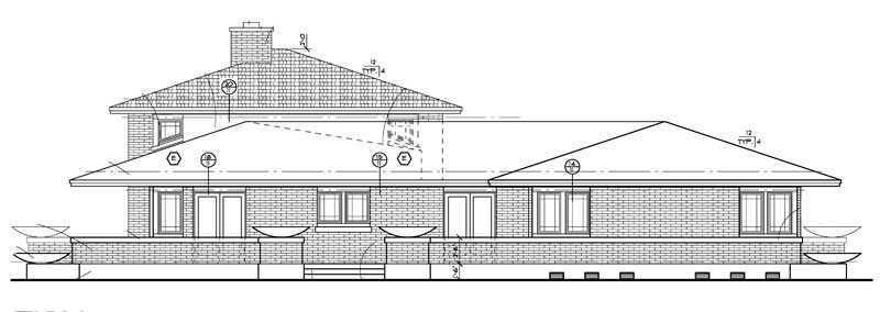 Home Plan Right Elevation of this 4-Bedroom,3278 Sq Ft Plan -137-1347