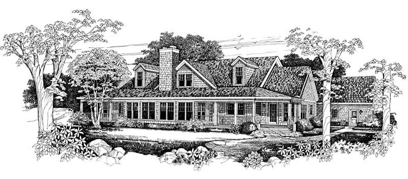 Home Plan Rear Elevation of this 4-Bedroom,2629 Sq Ft Plan -137-1349