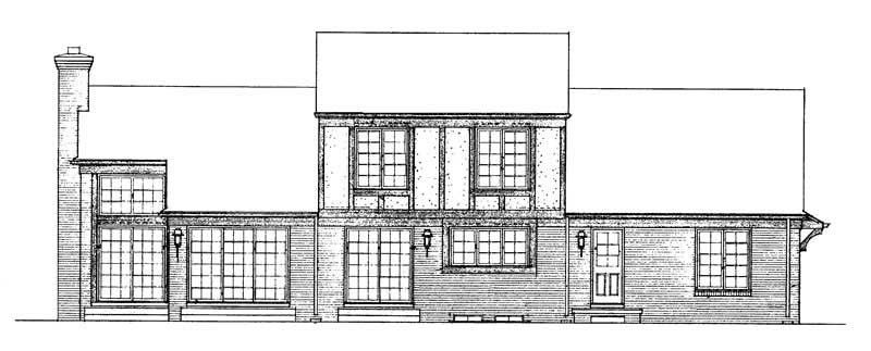Home Plan Rear Elevation of this 3-Bedroom,2344 Sq Ft Plan -137-1353