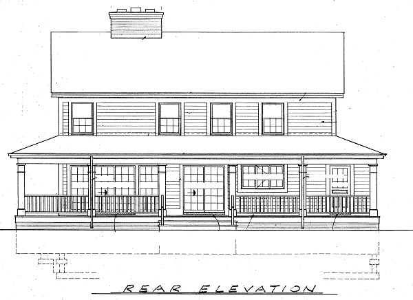 Home Plan Rear Elevation of this 3-Bedroom,2336 Sq Ft Plan -137-1360