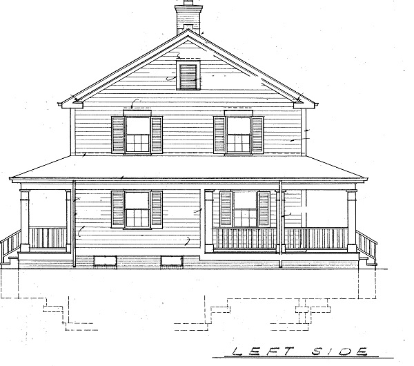 Home Plan Left Elevation of this 3-Bedroom,2336 Sq Ft Plan -137-1360