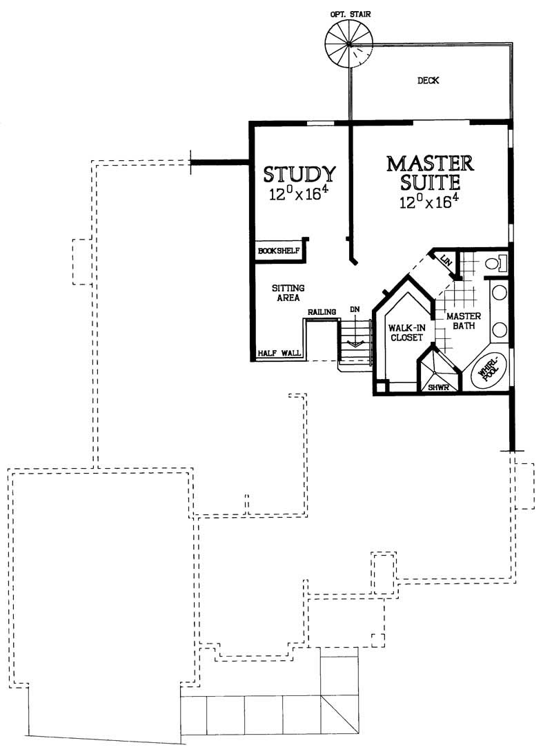 Floor Plan Second Story of Country Plan #137-1361