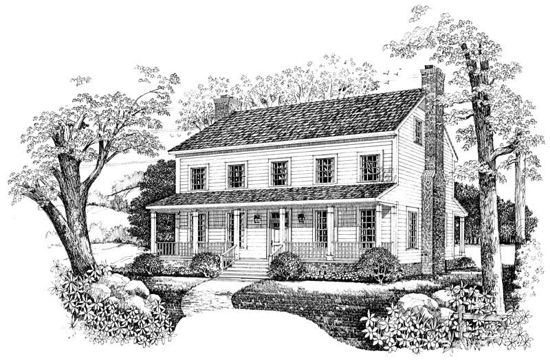 Home Plan Front Elevation of this 3-Bedroom,2203 Sq Ft Plan -137-1373