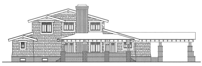 Home Plan Rear Elevation of this 3-Bedroom,2436 Sq Ft Plan -137-1377