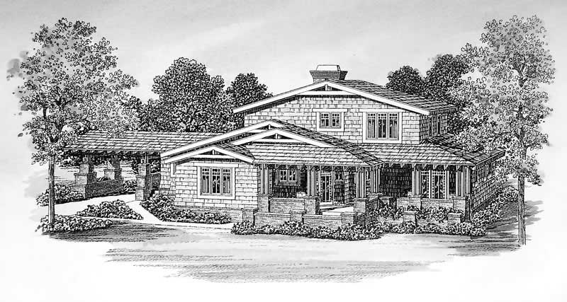 Home Plan Front Elevation of this 3-Bedroom,2436 Sq Ft Plan -137-1377