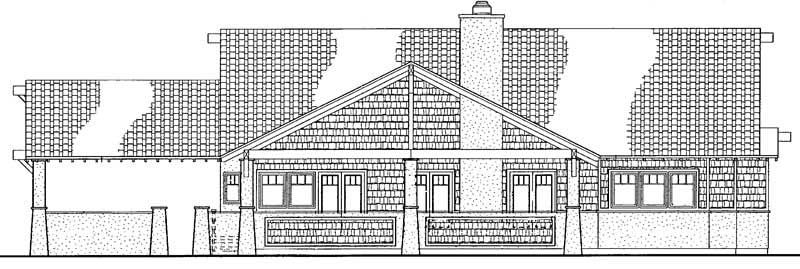 Home Plan Rear Elevation of this 2-Bedroom,2135 Sq Ft Plan -137-1378