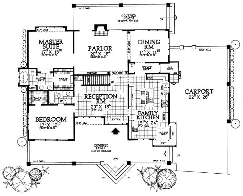 Floor Plan First Story of Ranch Plan #137-1378