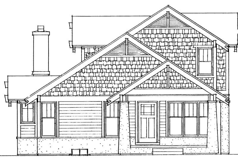Home Plan Rear Elevation of this 3-Bedroom,2173 Sq Ft Plan -137-1379