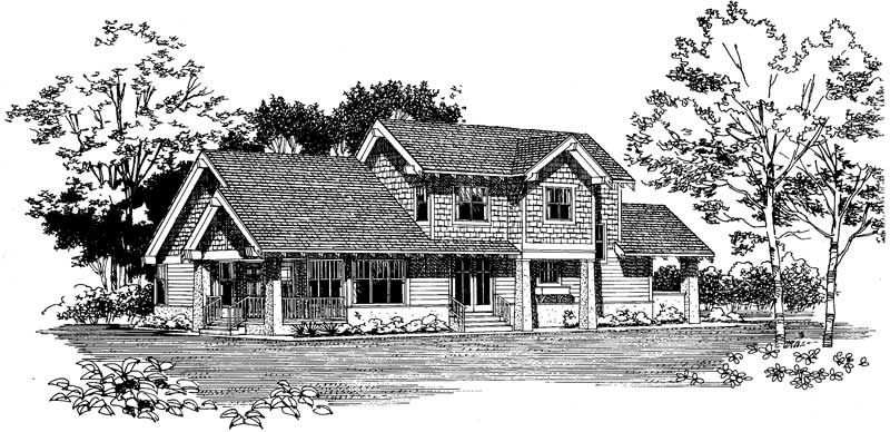 Home Plan Right Elevation of this 3-Bedroom,2173 Sq Ft Plan -137-1379