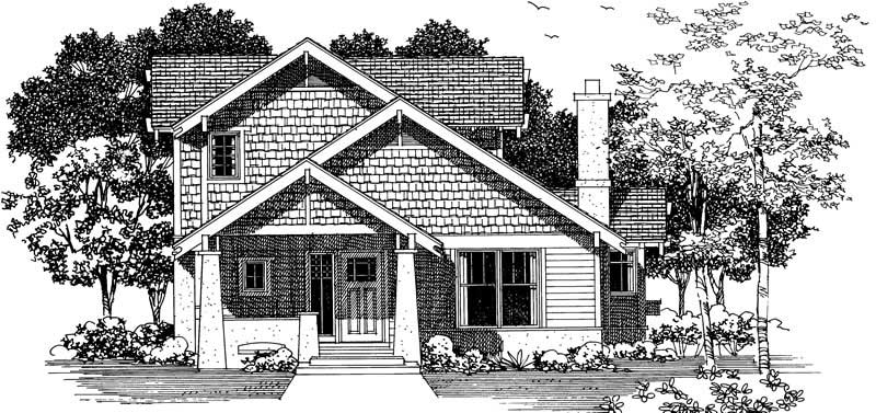 Home Plan Front Elevation of this 3-Bedroom,2173 Sq Ft Plan -137-1379
