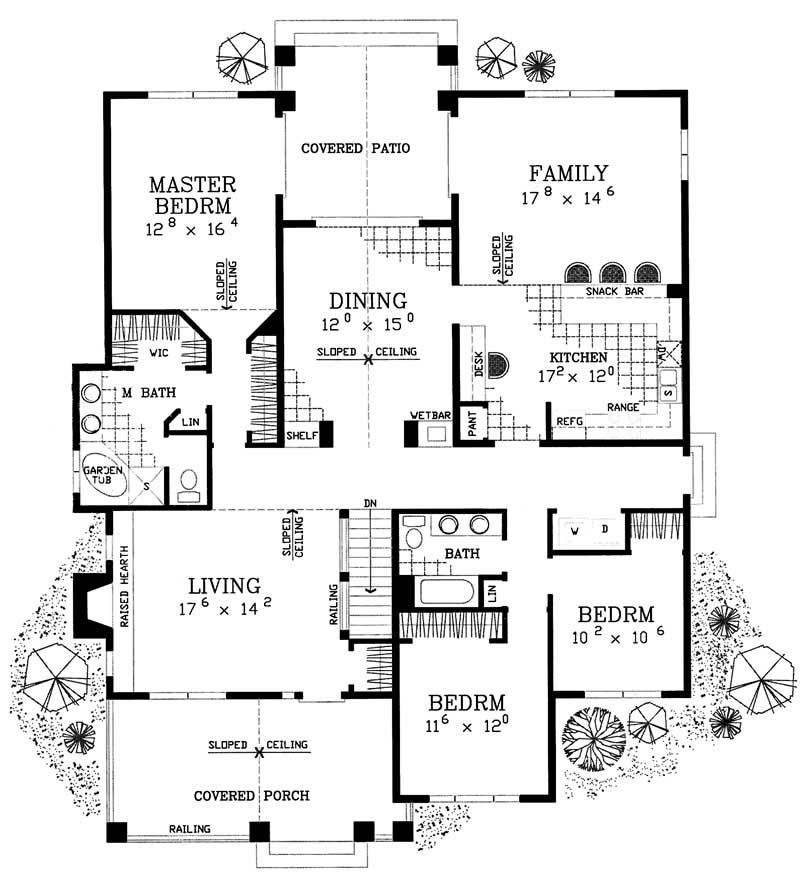 Floor Plan First Story of Plan #137-1380